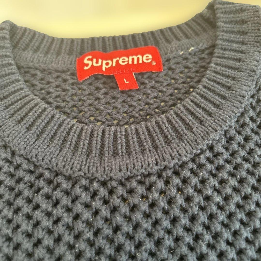 【美品】Supreme Small Box Logo セーター ネイビー L