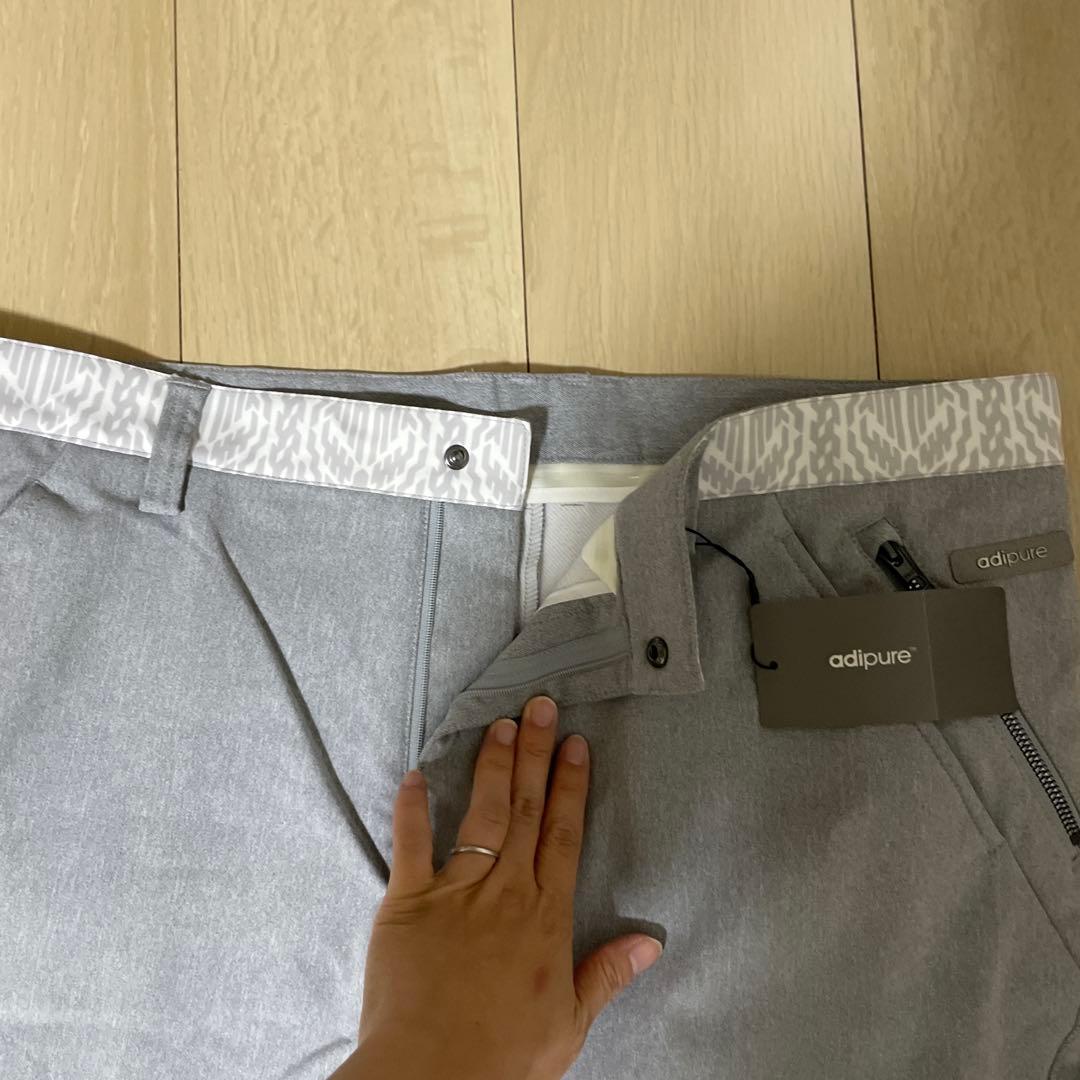 テーラーメイド　ゴルフ　adidas 裏起毛　ゴルフパンツ　グレー
