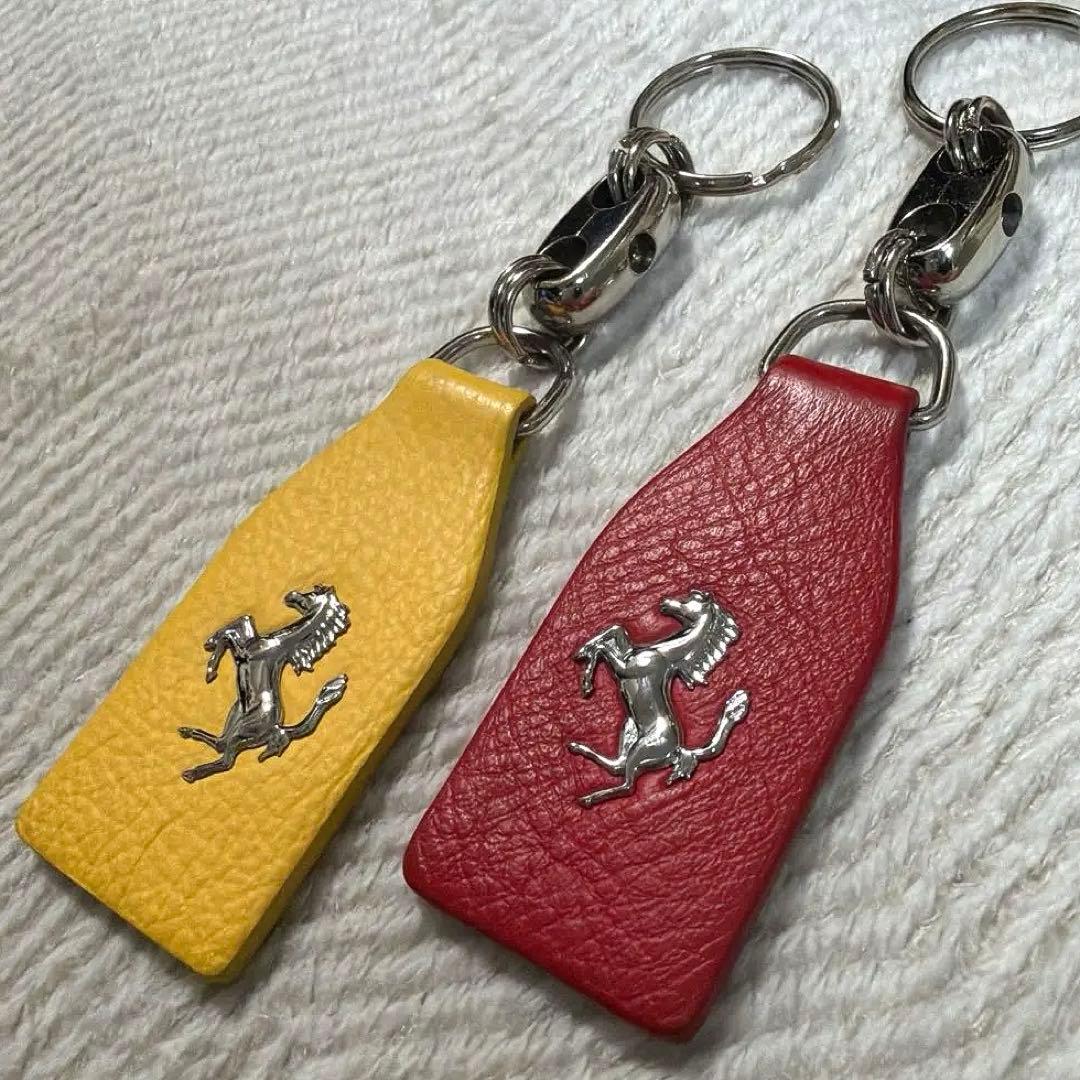 フェラーリ オフィシャル レザー キーリング 2個セット Ferrari