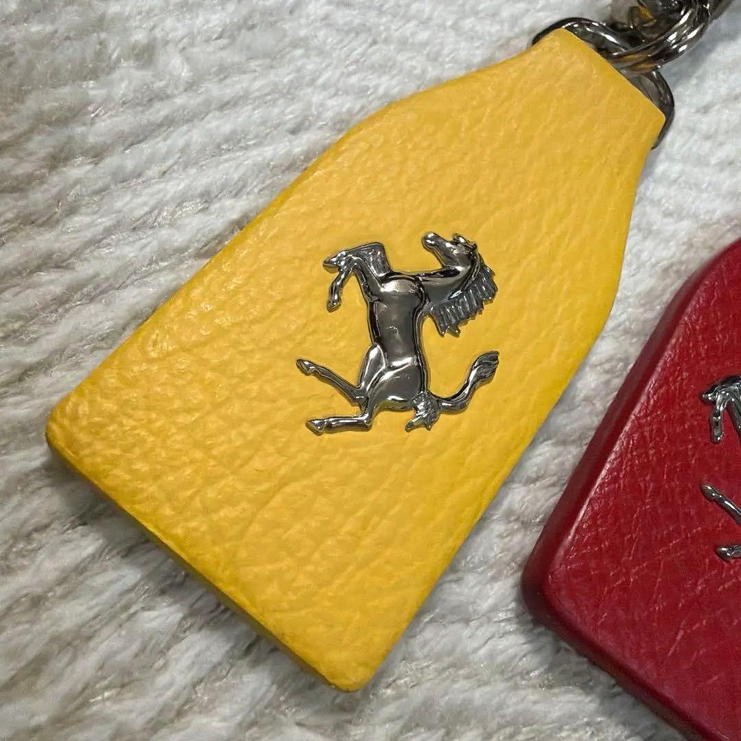 フェラーリ オフィシャル レザー キーリング 2個セット Ferrari