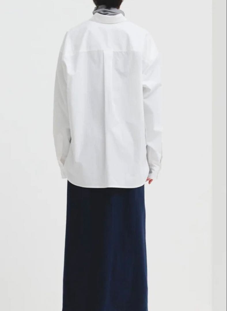 美品ヘラルボニーレギュラーカラーシャツ「blue brush-mm2025」