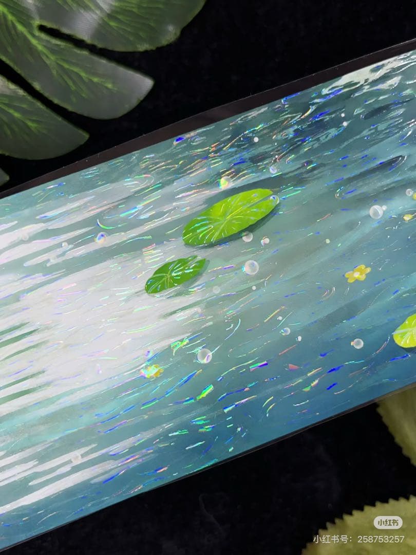 【9415】海外　マステ　6m巻　貝殻光マスキングテープ　夜　湖面　背景系