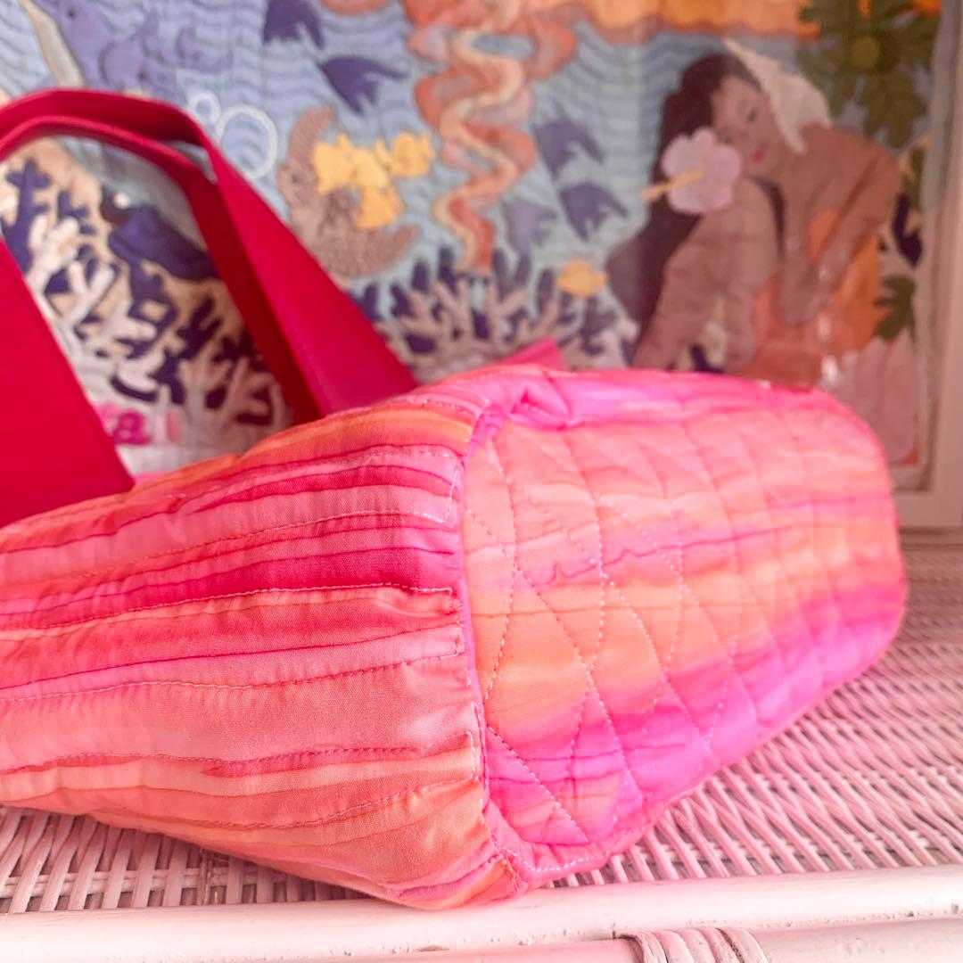 ハワイアンキルト　バッグ　うみがめの楽園　珊瑚　オーダー