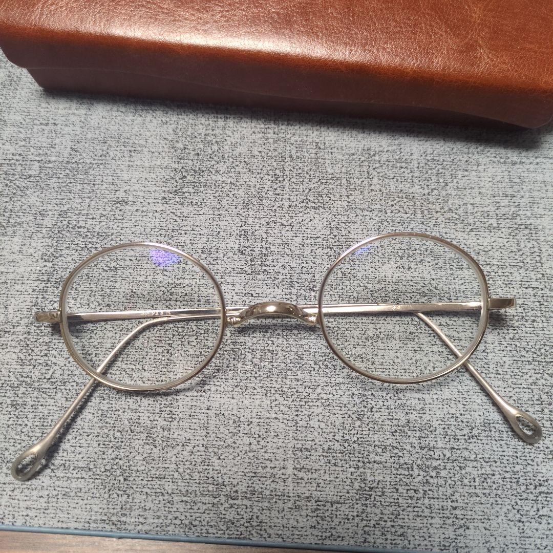 す*ー様 金子眼鏡 ラウンドフレーム メタル製 ケース付き
