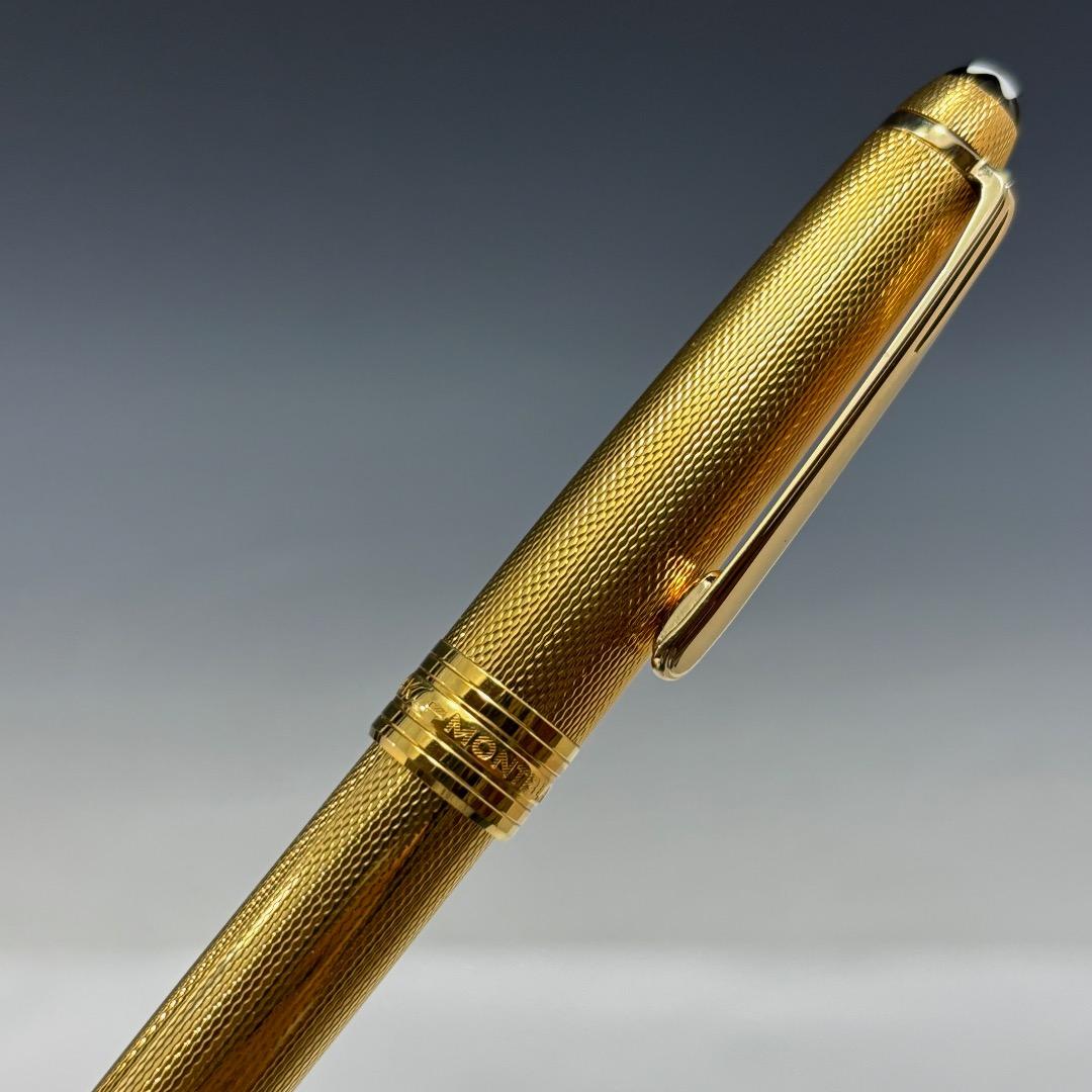 状態良【モンブラン本物】万年筆/マイスターシュテュック/ソリテール/ペン先K18