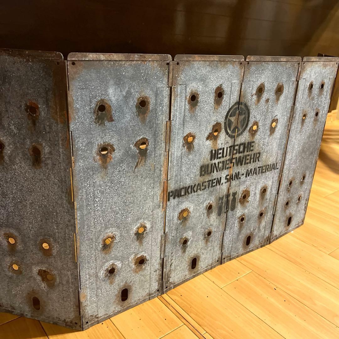 ウィンドスクリーン400cm.ミリタリー，軍幕、焚き火，ソロキャンプ，未使用品