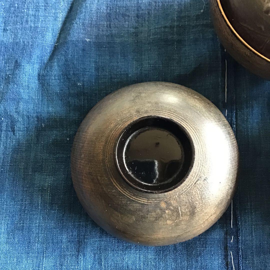 会津鉄錆塗　金蒔絵　椀6客　時代木製漆器　吸物　伝統工芸　漆芸