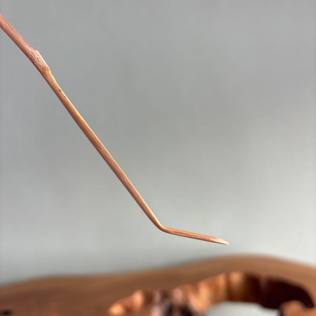 茶杓 銘「萩の露」 宗竹造 前大徳積應 竹筒 木箱入り