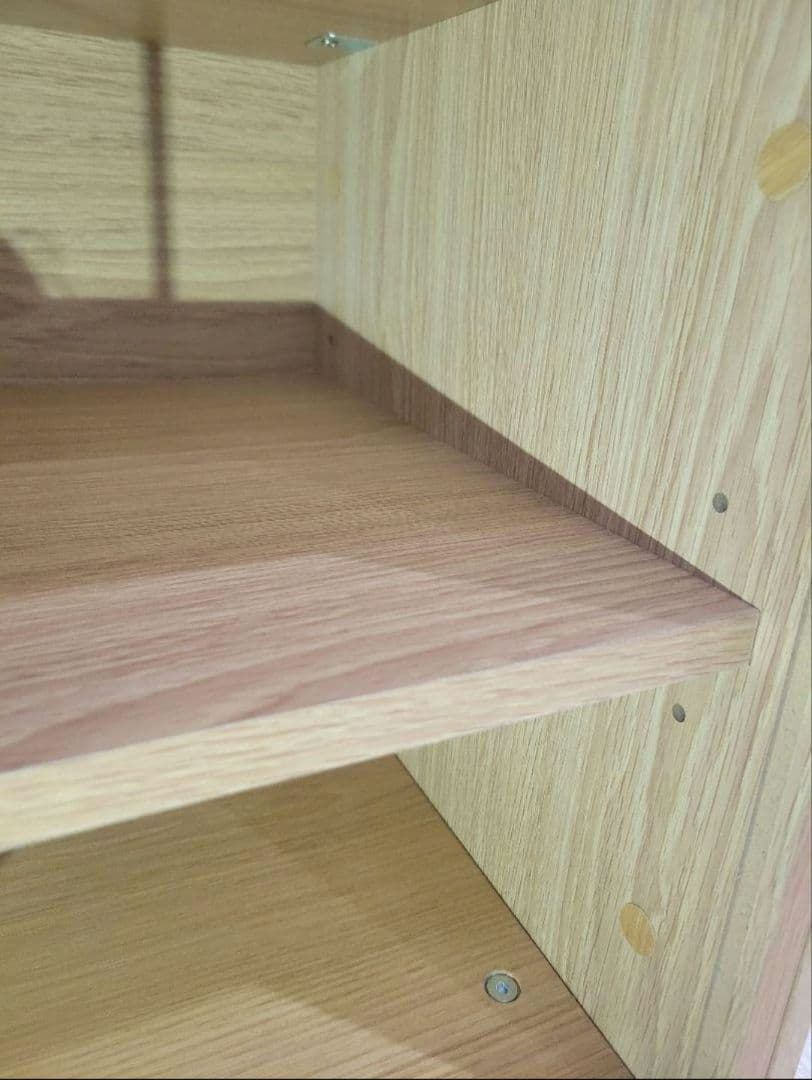 スチールユニットシェルフ用・ガラス引き戸・オーク材