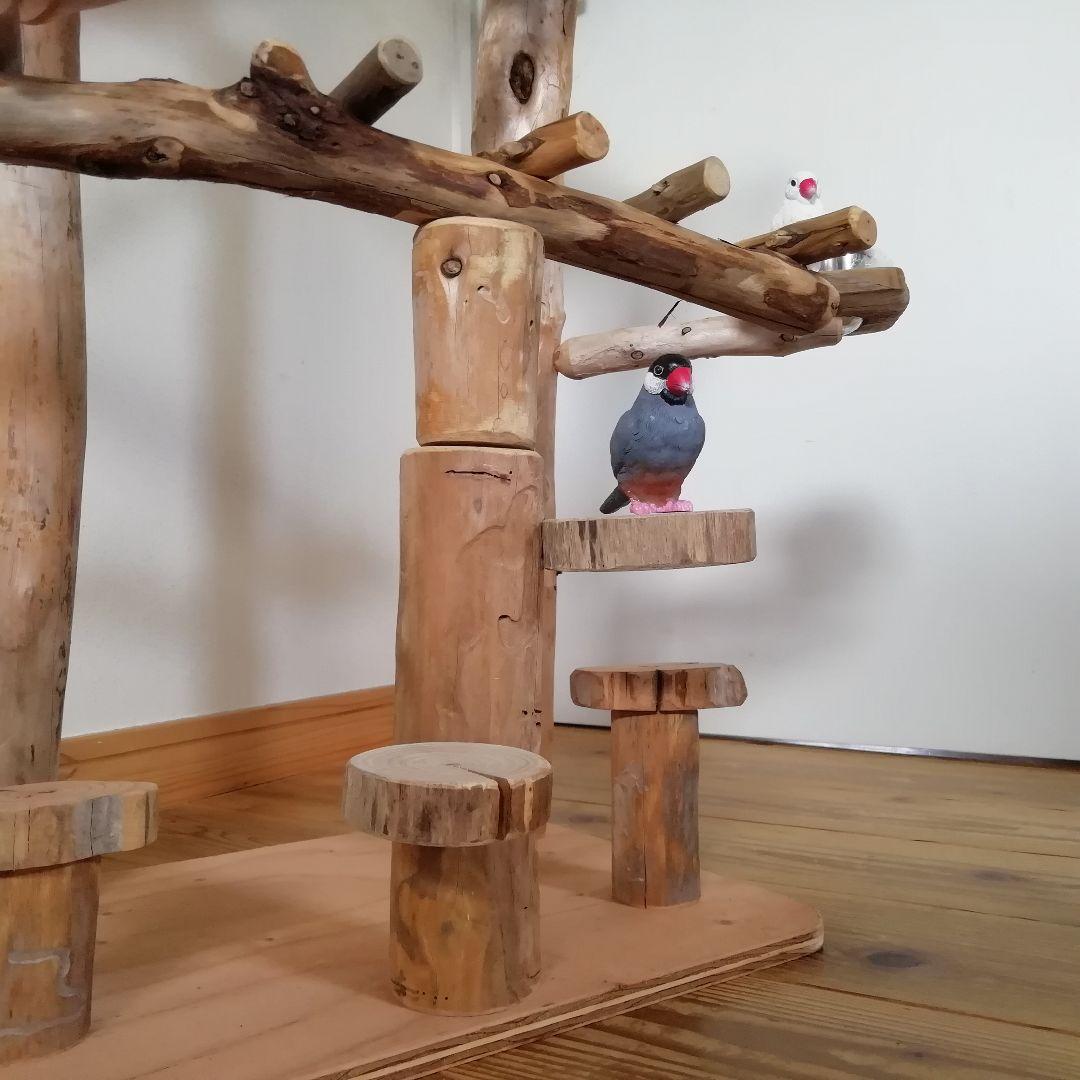 瑛 バードアスレチックジム大型 天然木 自然木 流木 止まり木 インコ