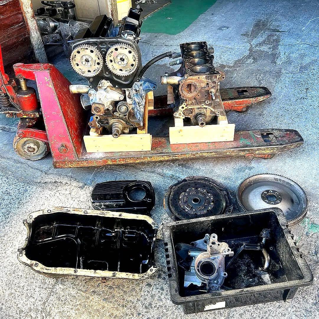 メカチューン エンジン 2機 日産CA18 機械式 ターボ 本体 シルビア