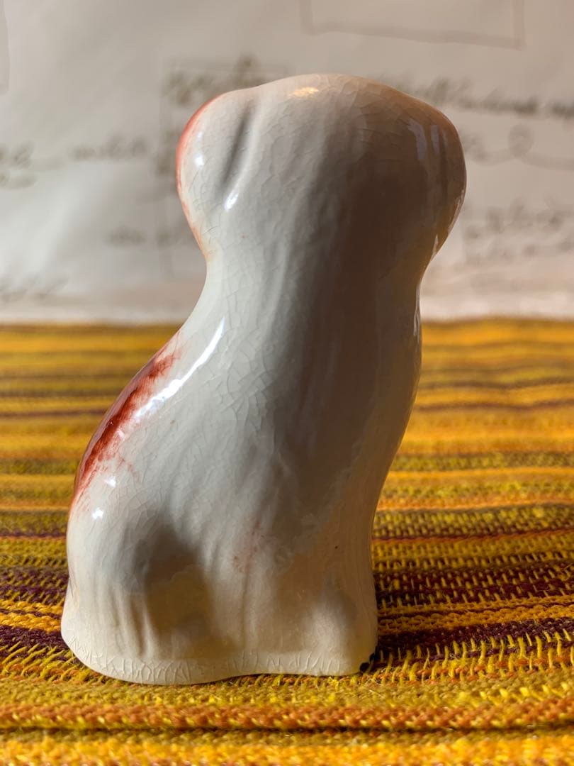 イギリス製　ビンテージのスタッフォードシャードックの可愛いミニの2匹セット！