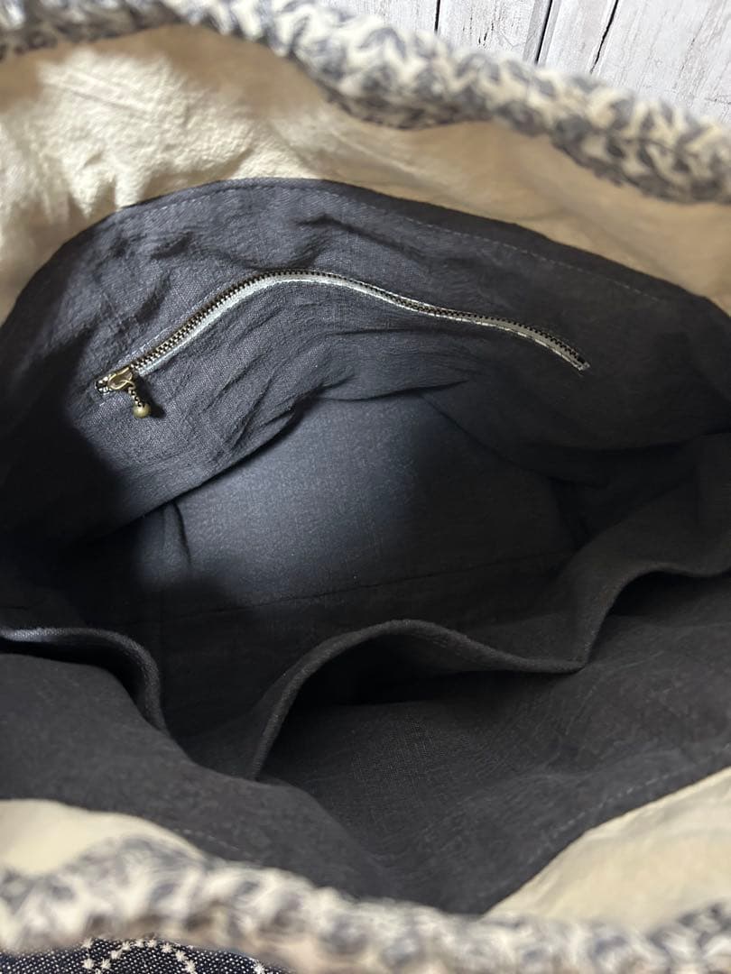 ミナペルホネン ハンドメイド パッチワーク 巾着トートバッグ