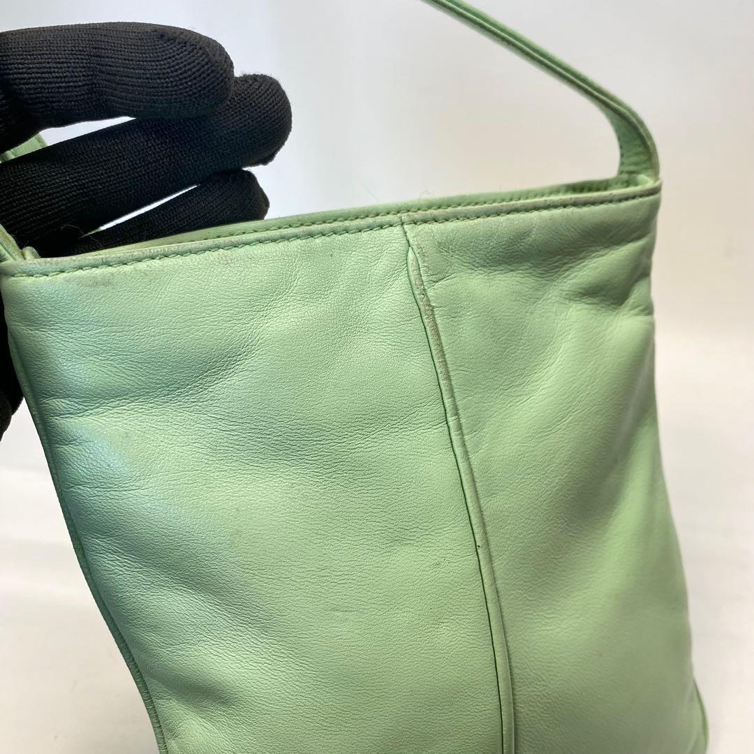 【希少カラー】ロエベ ショルダーバッグ ナッパレザー ミントグリーン アナグラム