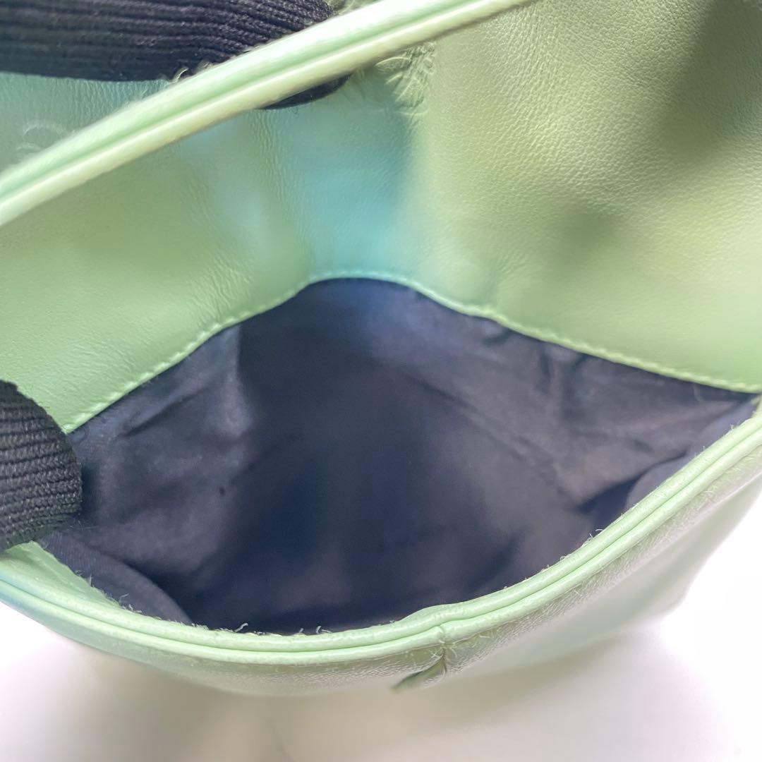 【希少カラー】ロエベ ショルダーバッグ ナッパレザー ミントグリーン アナグラム