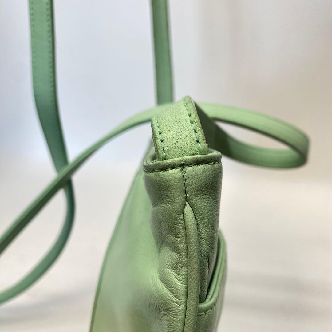 【希少カラー】ロエベ ショルダーバッグ ナッパレザー ミントグリーン アナグラム