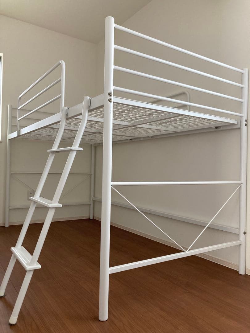 ベッド2台◆直接引渡し限定、都内◆ニトリ ロフトベッド ミドルベッド白