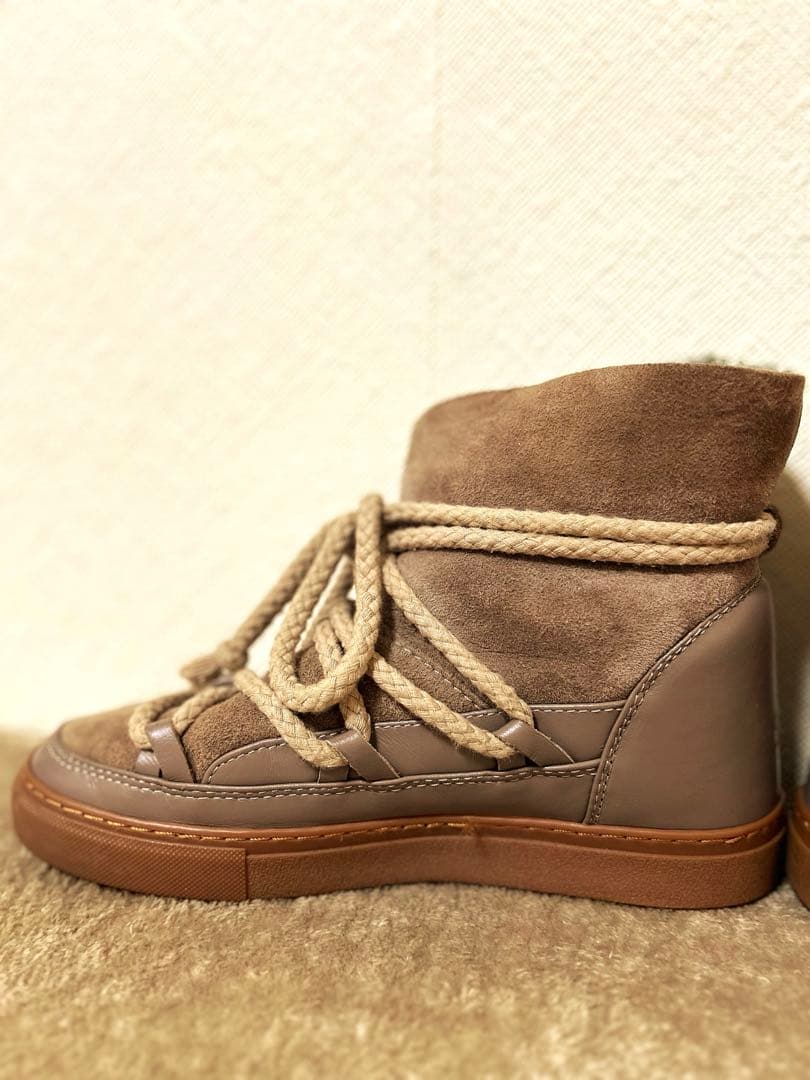 INUIKIIブラウン ムートンブーツ　38