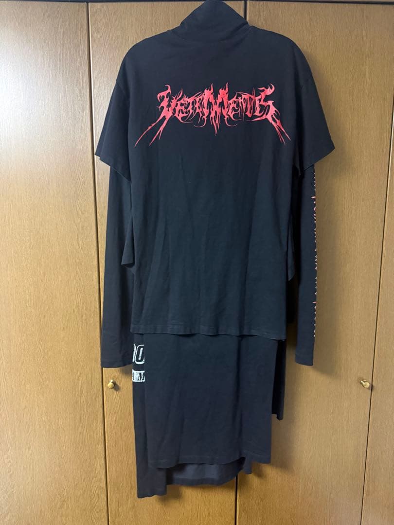 vetements 16AW スカル　レイヤード　Tシャツ　ドレス