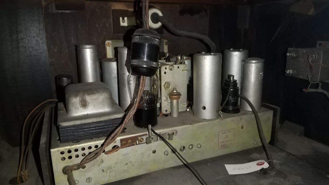 ラジオのみ修理済 日本ビクター JRE-47 電気蓄音機 真空管ラジオ 引取のみ