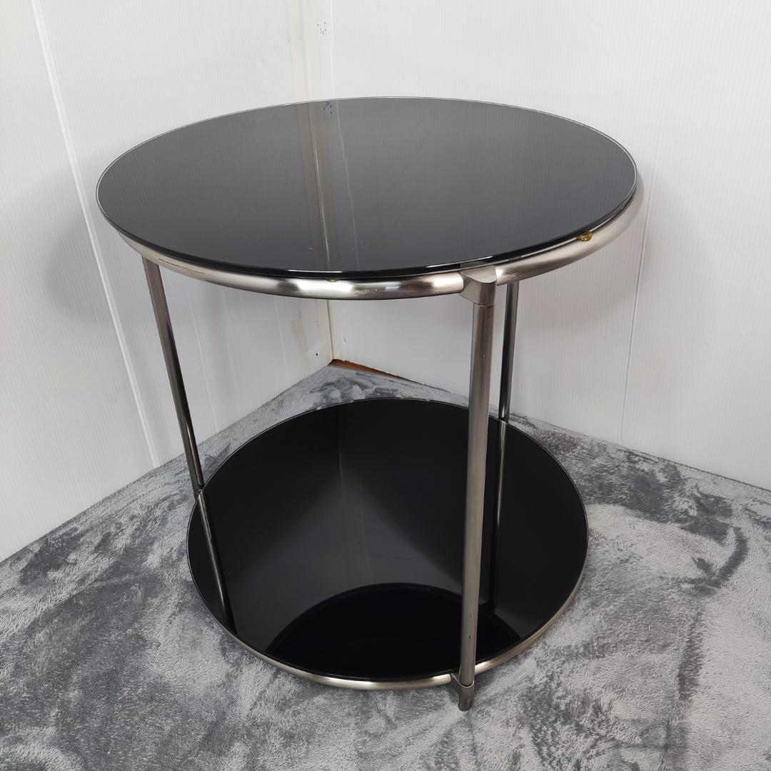 【数日セール】希少　IKEA STRIND キャスター無　サイドテーブル　黒