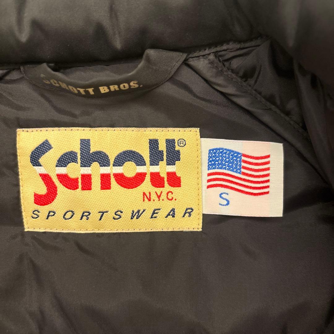 【未使用級✨️】ショット　レーシングジャケットS　中綿ロゴ刺繍　ブラック