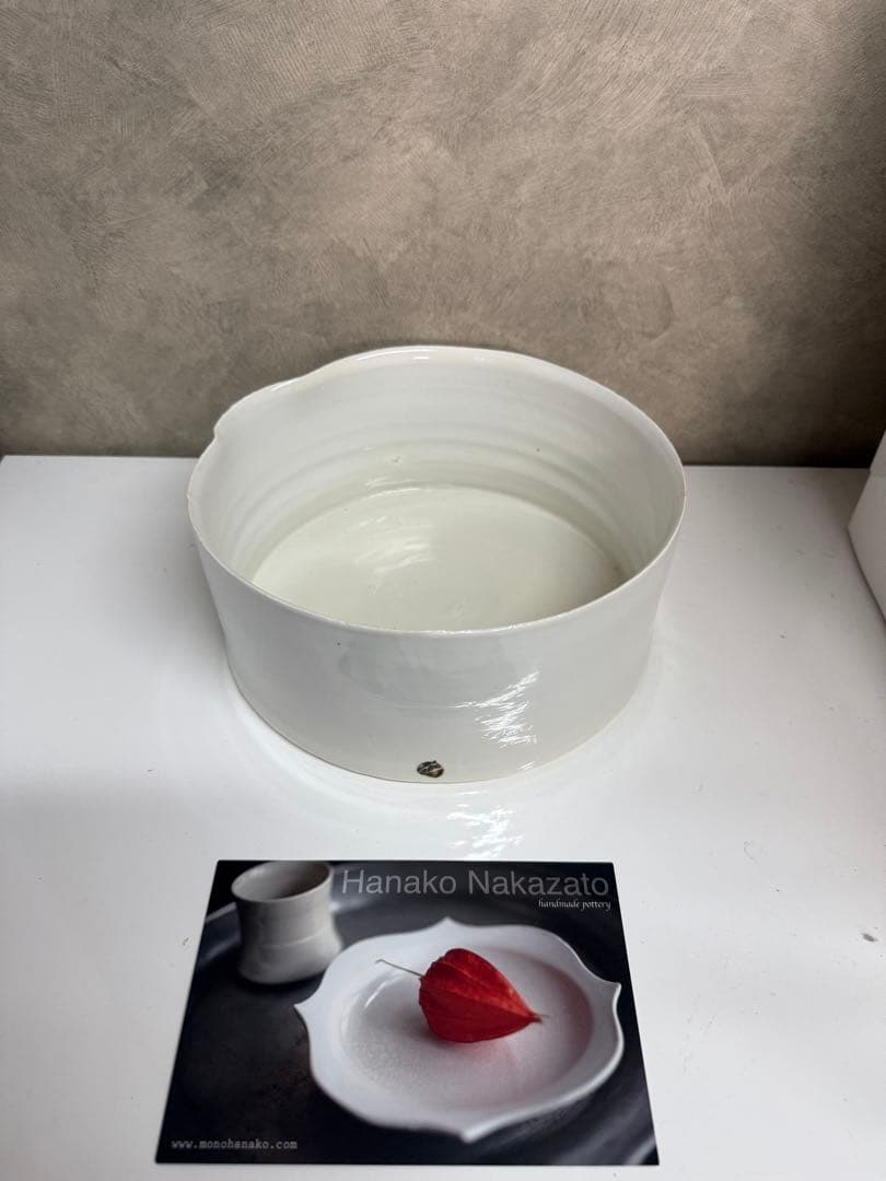 中里花子　手作り陶器20cm 新品未使用