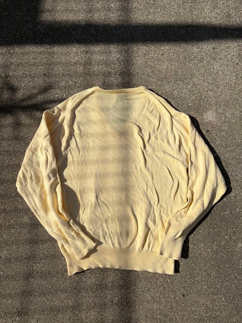 70s Brooks BrothersコットンニットVネック ヴィンテージUSA