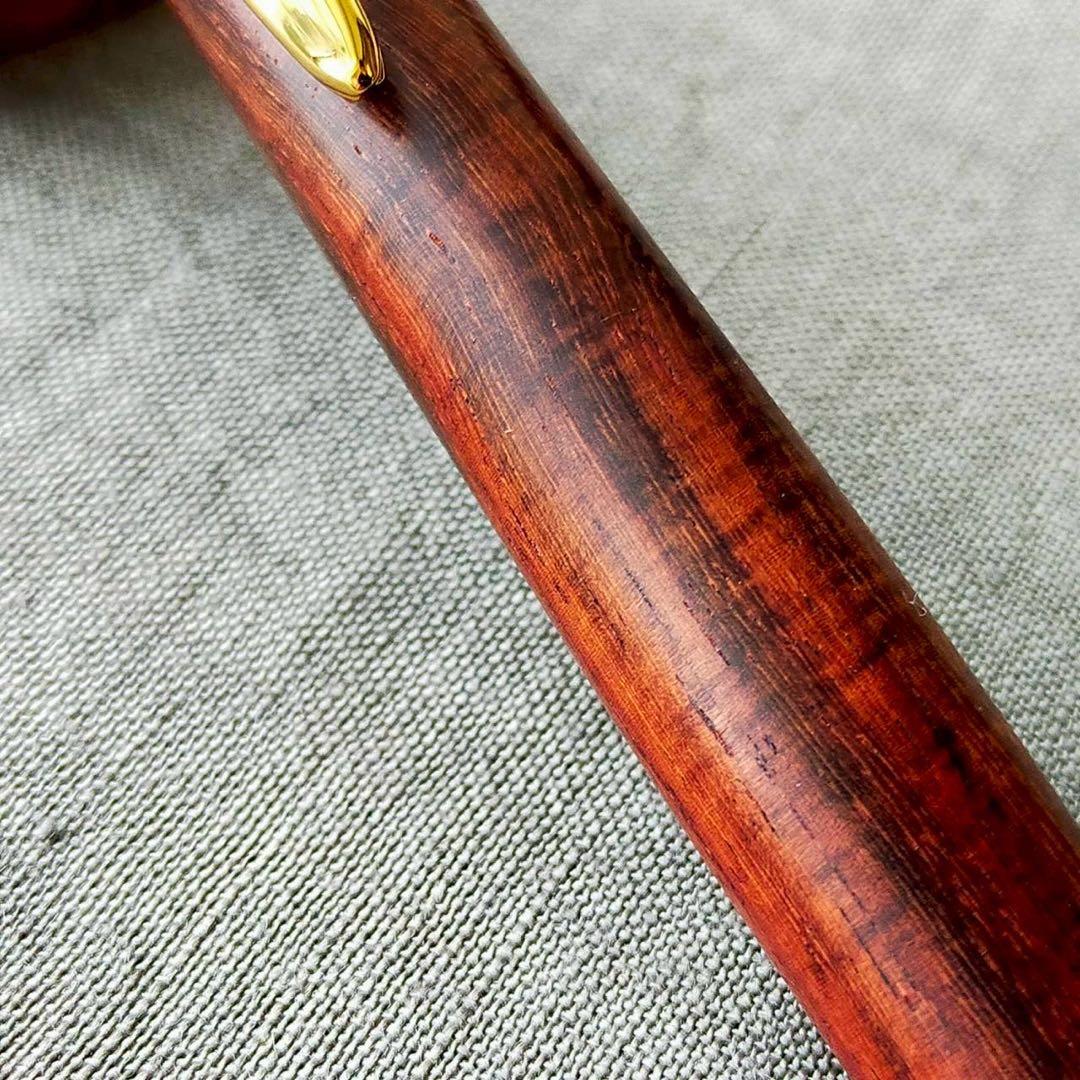 サイアミーズローズウッド　糸縮杢　ハンドメイド　木軸シャープペン　0.5mm