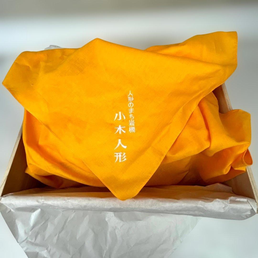 【高級品】雛人形　小木人形　親王飾り男雛と女雛　ひゐな　龍飛作　屛風付き