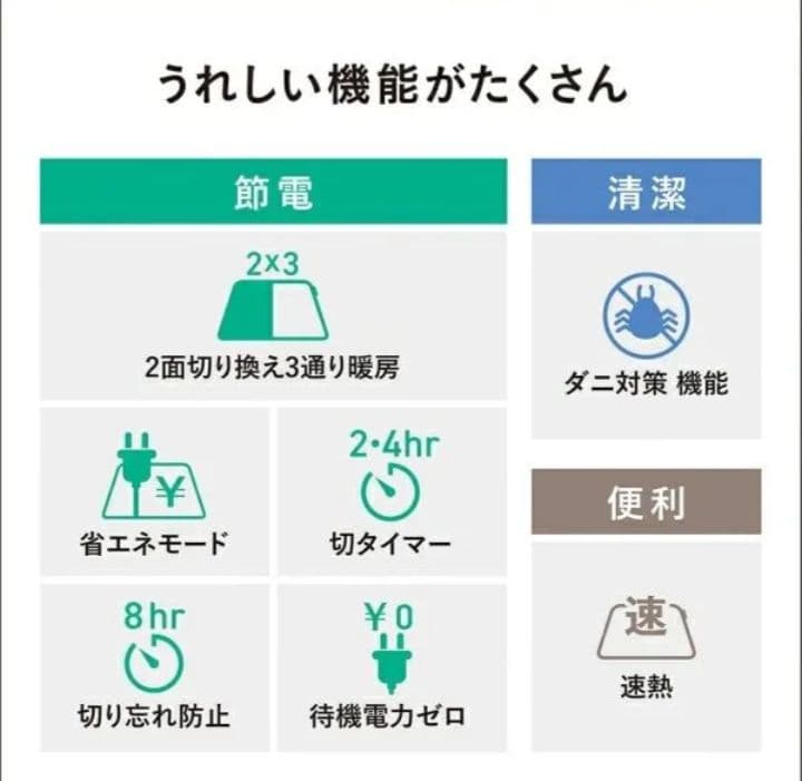 試し敷きのみほぼ未使用　Panasonic 3畳電気カーペット DC-3NK