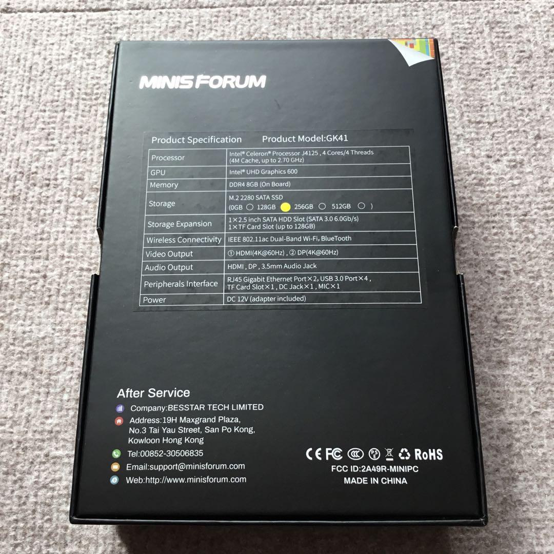 ミニPC MINISFORUM GK41