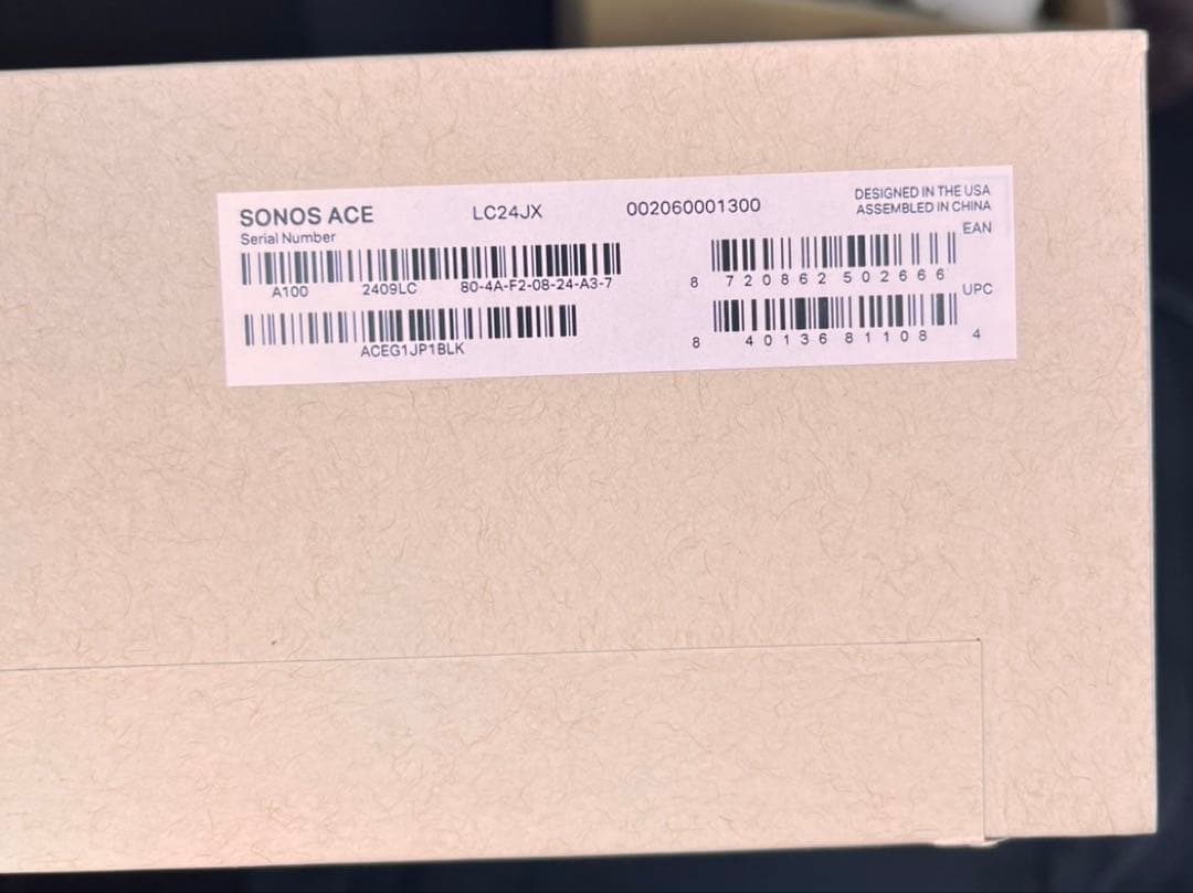 【新品・未使用】SONOS ワイヤレスヘッドホン ACEG1JP1BLK