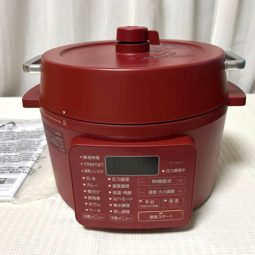 新品・未使用⭐︎アイリスオーヤマ 電気圧力鍋 2.2L カシスレッド