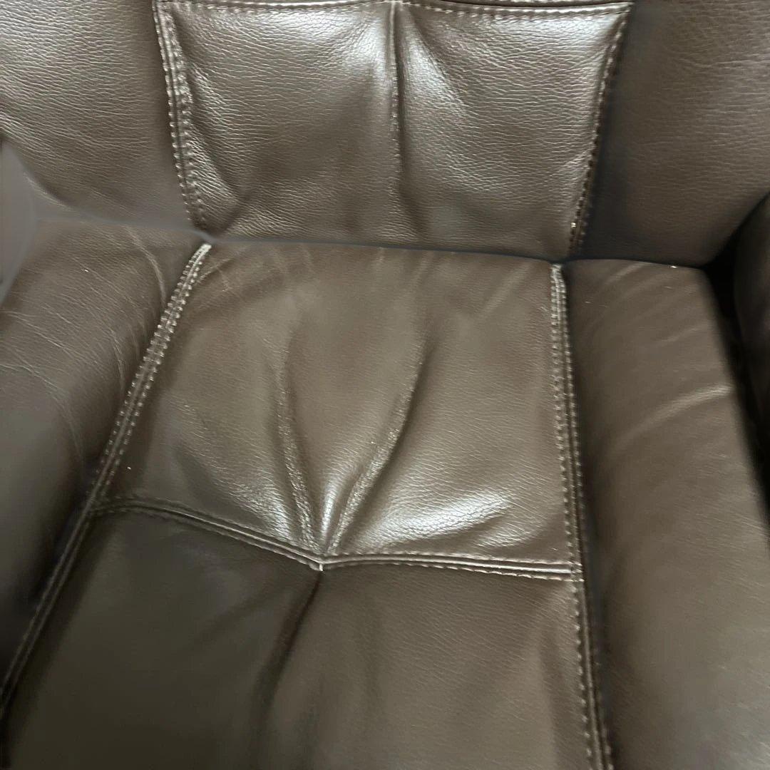 ダークブラウン レザー リクライニングソファ