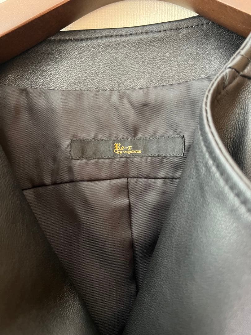 羊革 革ジャン(黒) Sサイズ