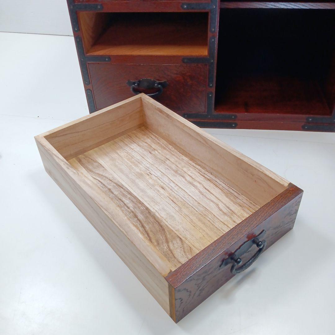 P376 駿河民芸 木製 家具 小物入れ 収納 箪笥