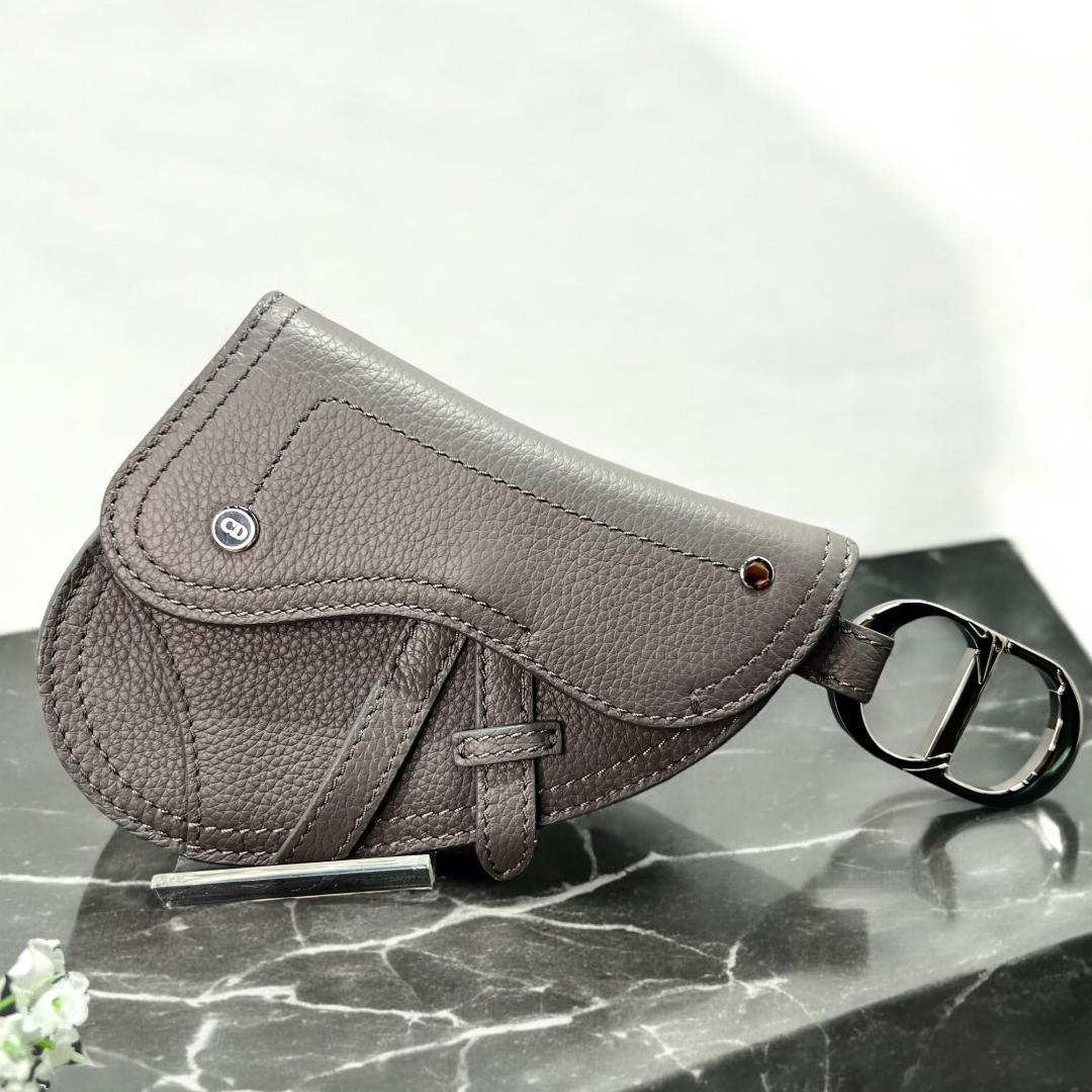 ✨極美品＆超人気品‼️✨ ディオール サドル キーホルダー ポーチ グレーカラー