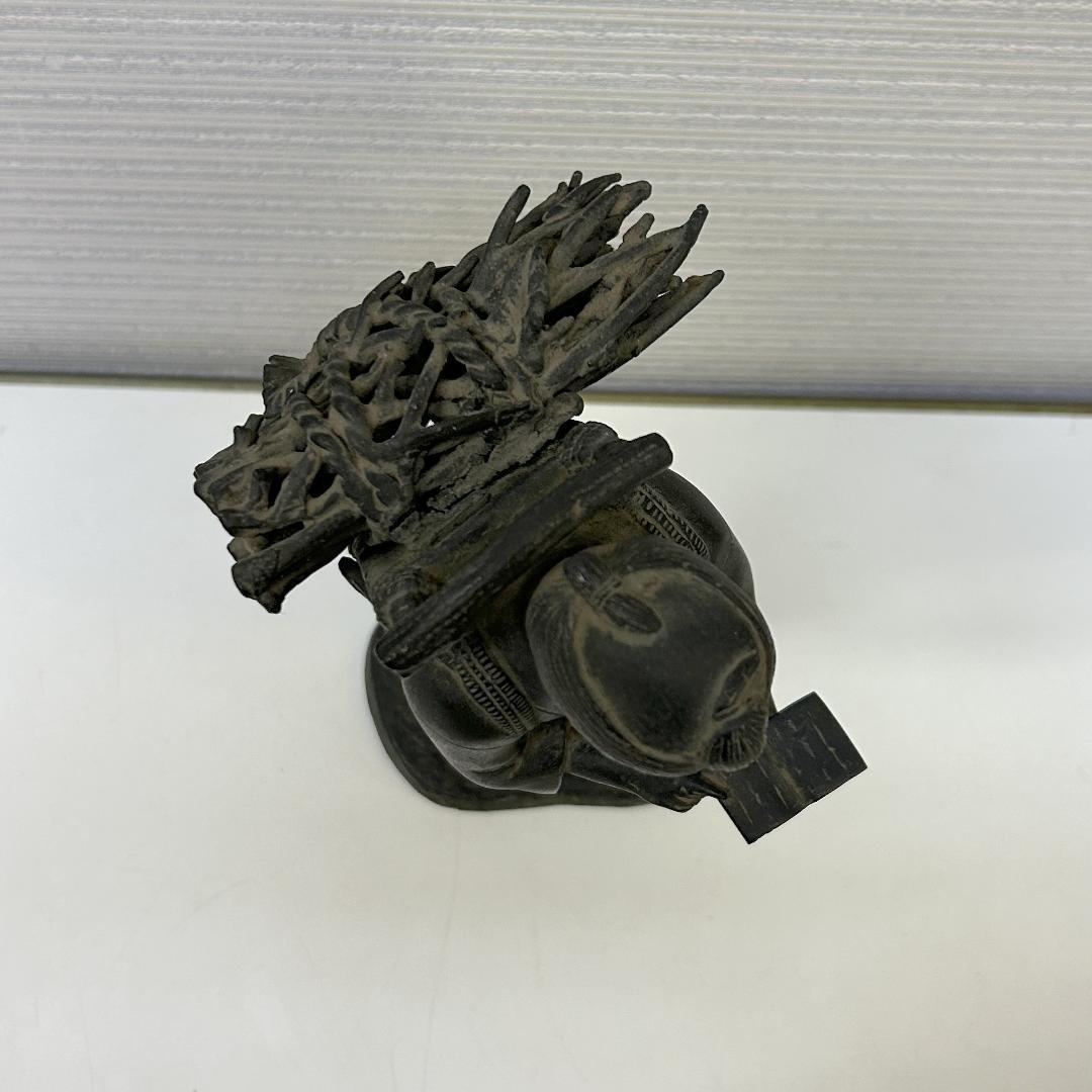 銅器　二宮金次郎像　23cm　約2kg