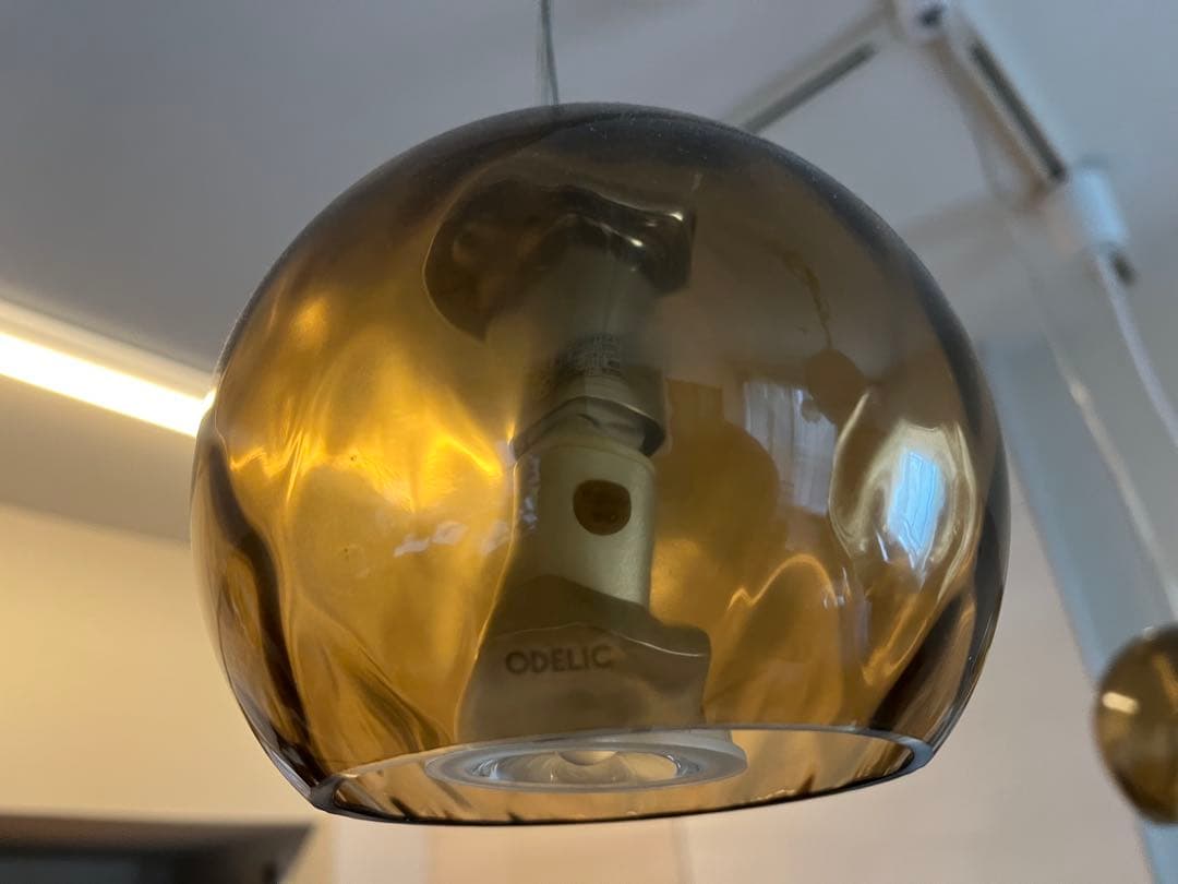 3個セット　ODELIC スモークブラウン ペンダントライト