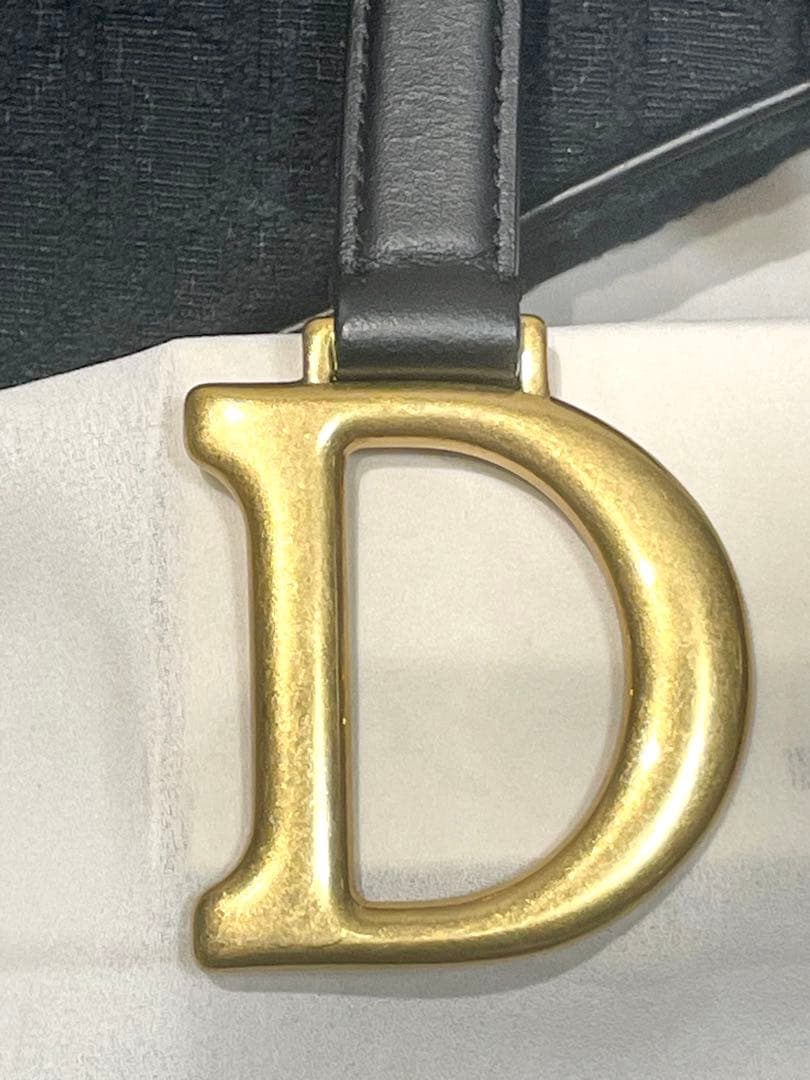 【美品】ディオールDior サドルバッグ黒オブリーク柄⭐︎保証書巾着セット⭐︎最終値