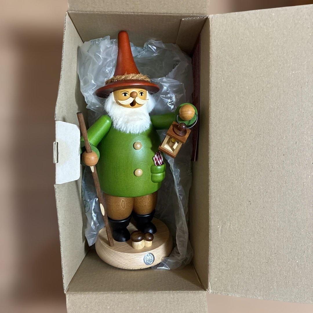 ドイツ　ミューラー工房　Muller 木製お香けむり出し人形