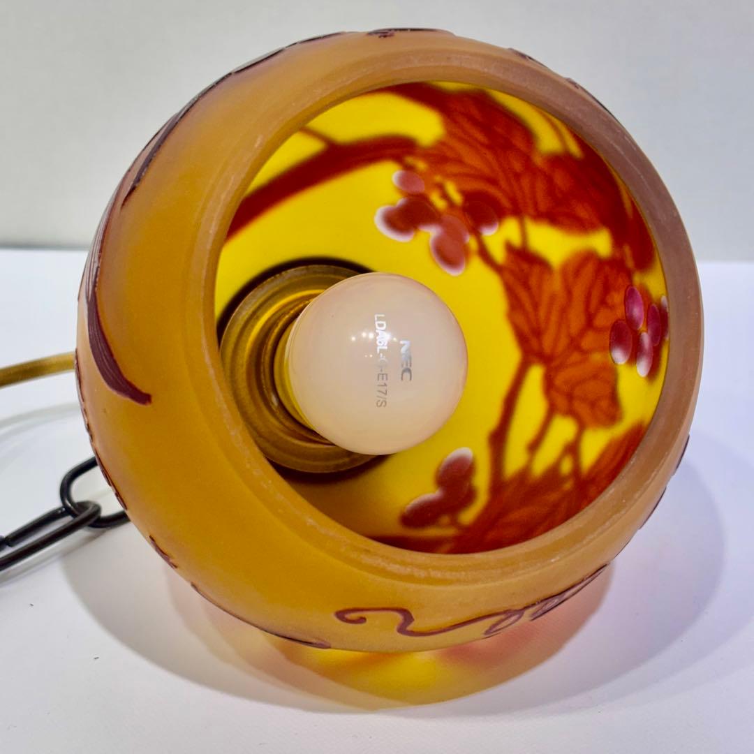 希少！TIP Gallé ガレ ガラスシェード ペンダントライト 1灯