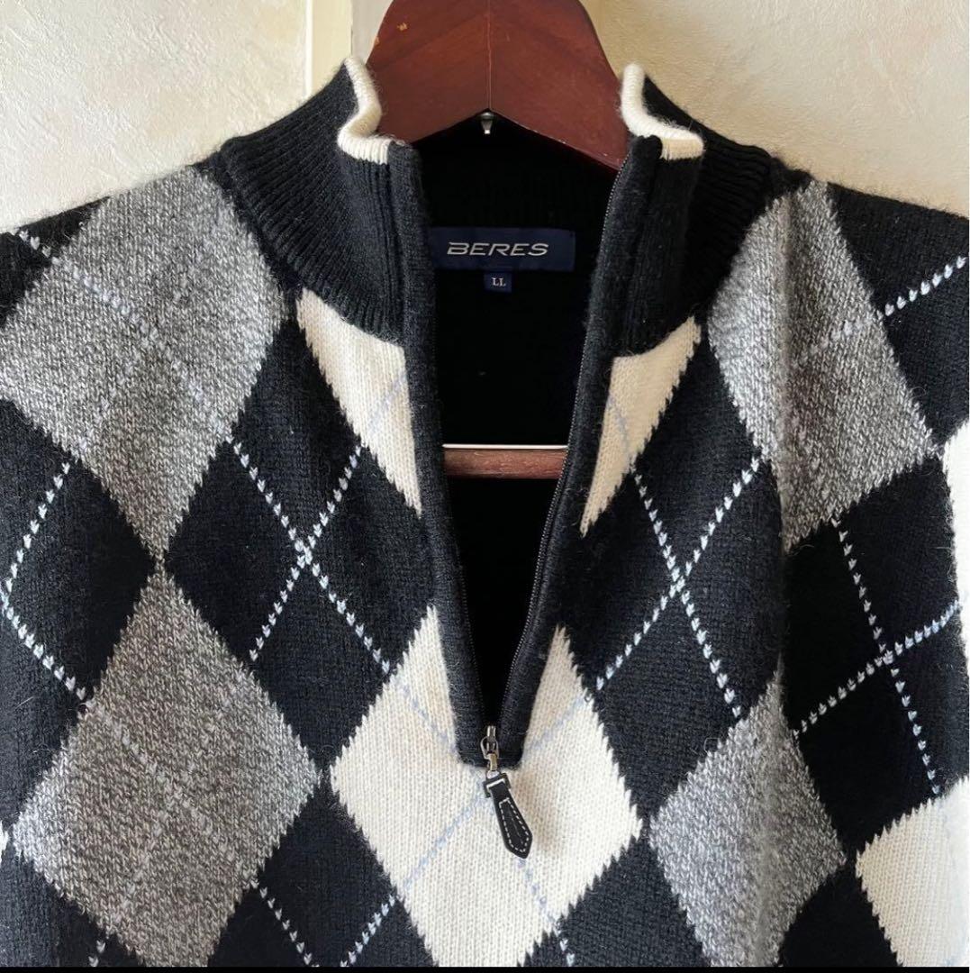本間ゴルフ　BERES カシミヤ100%セーター　メンズLL