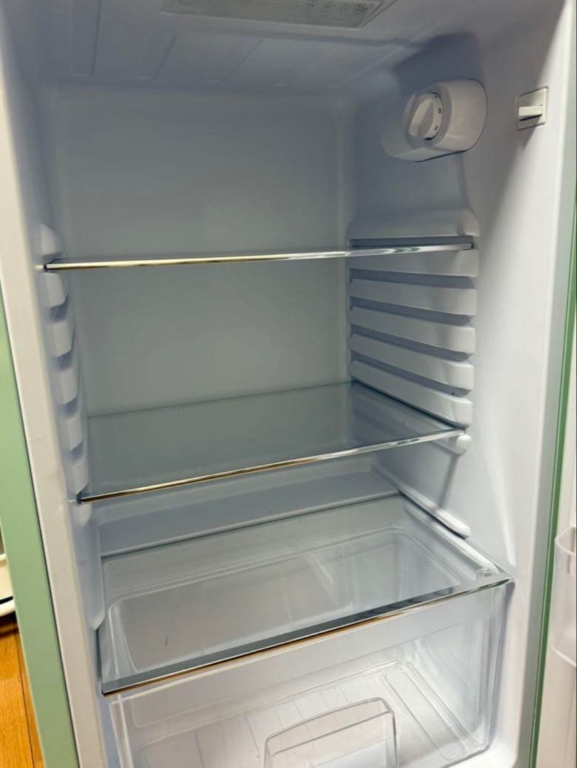 アイリスプラザ 114Lレトロ冷凍冷蔵庫 PRR-122D-LGライトグリーン色