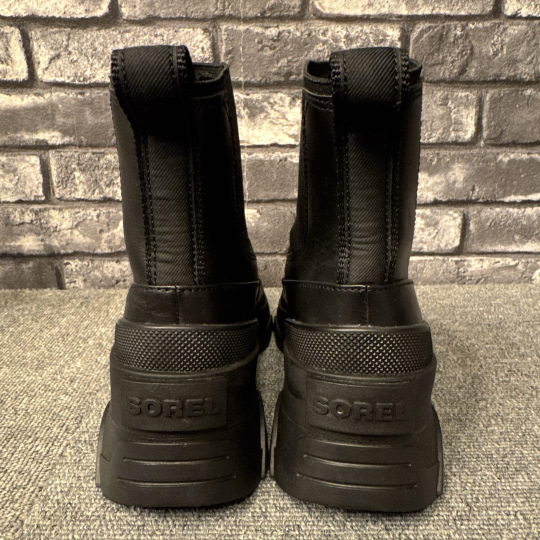 ソレル ブレックス ブーツ チェルシー ウォータープルーフ ブラック23.5