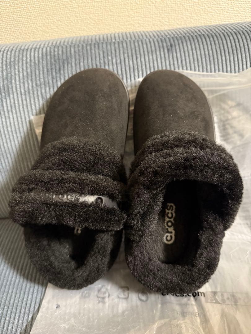 CROCS クラシックアンフォゲッタブルスウェードクロッグ BLACK