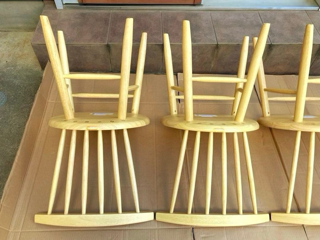 中古 桜屋工業 cherry 天然木 ダイニング チェア 椅子 4脚セット