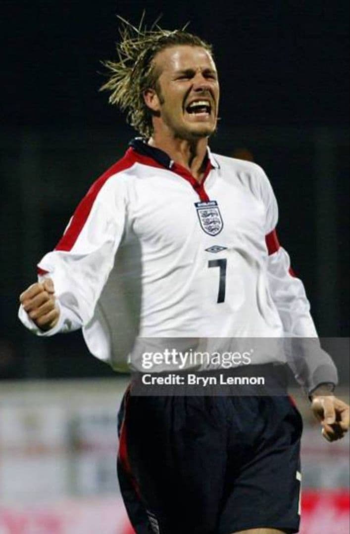 04-05 イングランド代表　ベッカム　UMBROオフィシャル　長袖ユニフォーム