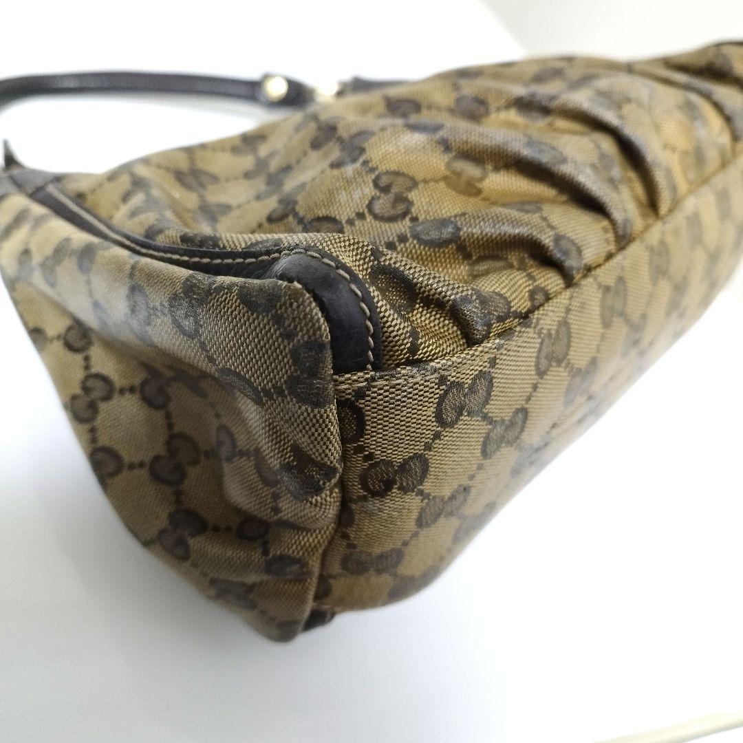 グッチ　アビー　ワンショルダーバッグ　ハンドバッグ　GG　肩掛け　キャンバス